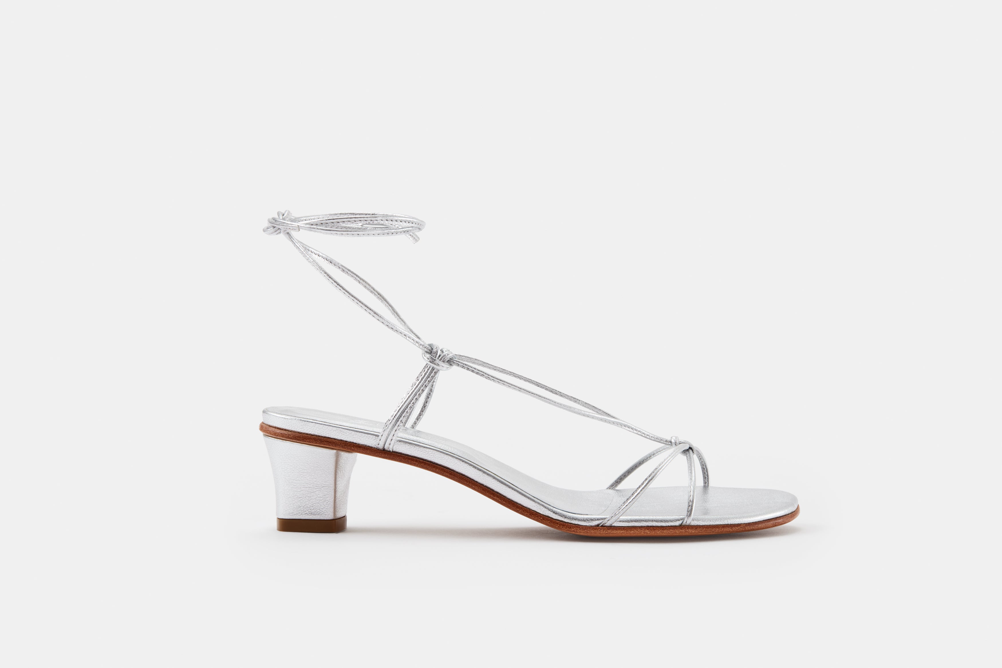【関税込み】Martiniano グレー Spaghetti ヒールサンダル Spaghetti Silver – Martiniano shoes